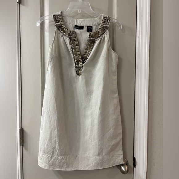 New York & Company Dresses & Skirts - New York & Company Khaki Embellished Mini Dress